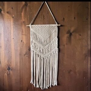 Natural Hand Woven Boho Cotton Macrame Wall Hanging Wall Art